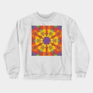 Retro Mandala Flower Yellow Orange and Purple Crewneck Sweatshirt